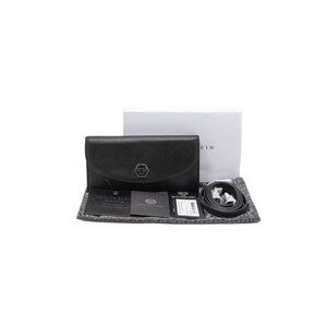 Philipp Plein (8264)-Continental Black Wallet Hexagon